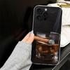 Cigar Whiskey Ice Drink Case for iPhone 17 Air 16 16E 15 14 11 Pro Max Soft Phone Cover 12 13 Mini 7 SE 2020 8 Silicone Black Ca