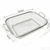 Rectangular Shape Barbecue Basket Stainless Steel Grilling Tray BBQ Grill Basket  Barbecue Cooking