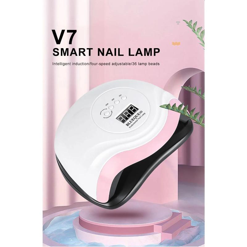 LED Nail Lamp For Manicure 168W Nail Dryer Machine UV Drying Lamp For Curing UV Gel Nail Polish With Mot