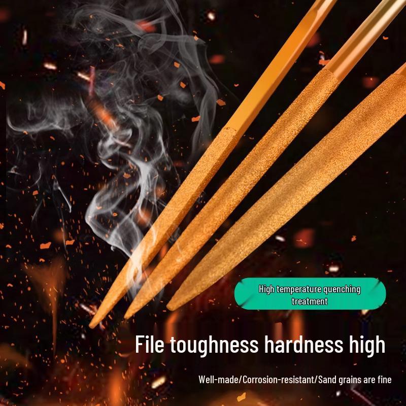 Diamantfeilen mit Titanbeschichtung, Legierungsraspel-Set für Metall- & Jadeschleifen