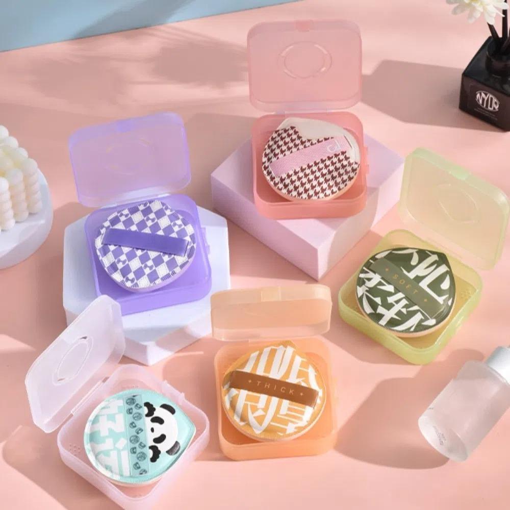 Portable Empty Box Multiple Pores Large Powder Puff Box Mini Powder Puff Storage Box  Makeup Tools