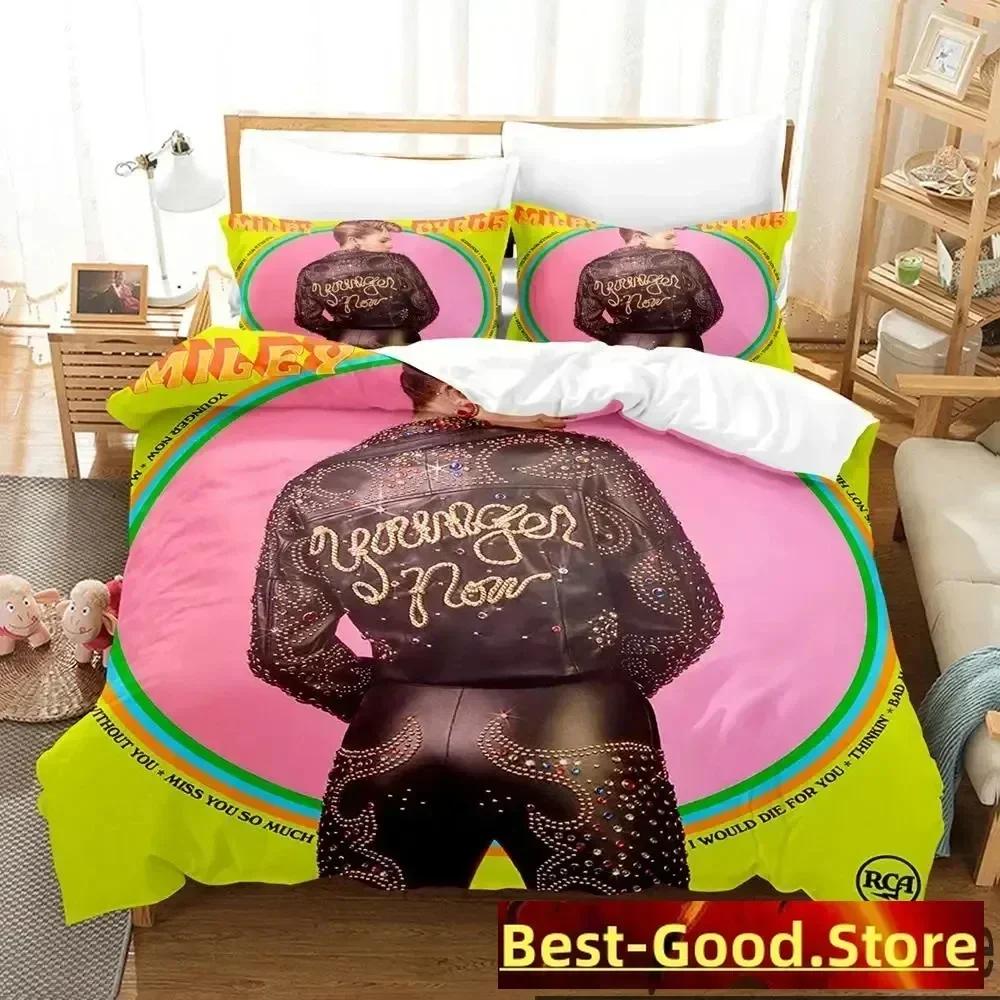 3D Print Miley Cyrus Singer Bedding Set Duvet Cover Sheet Printed Bed Set Pillowcase Bed Full Queen King Size Comforter Bedroom