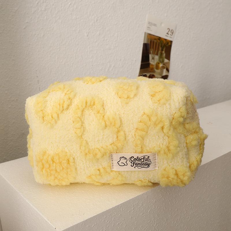 

Plush Heart Makeup Bag: Sweet Travel Case & Student Pencil Holder