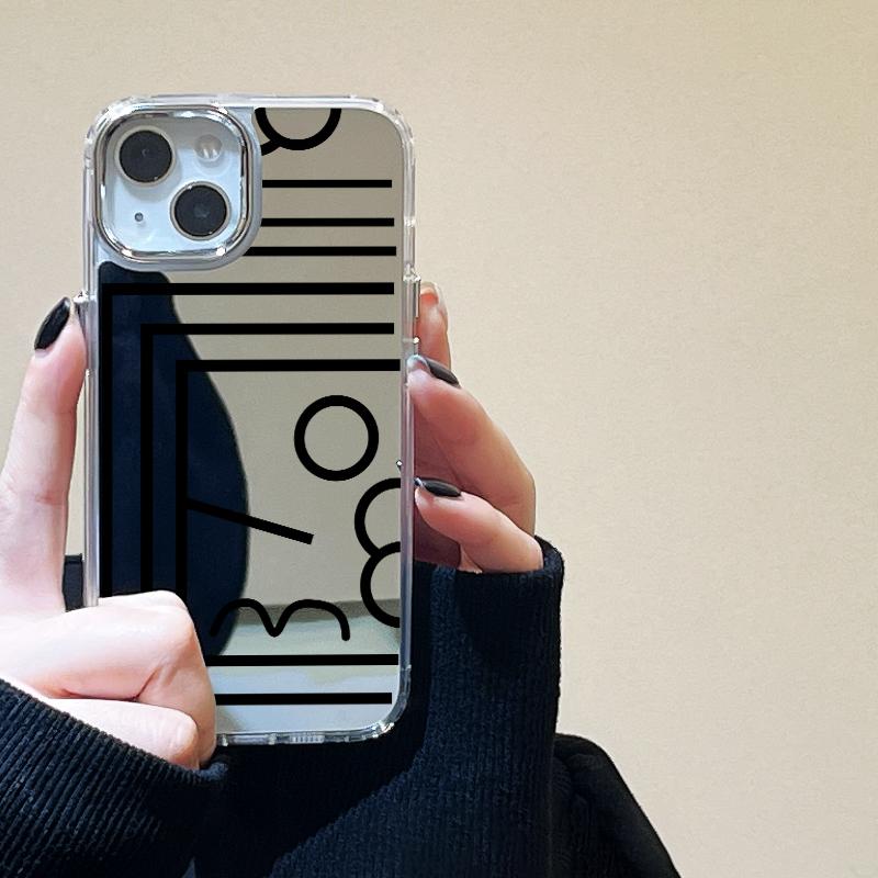 Handyhüllen für iPhone 11 13 XR 15 Pro Max 12 14 Pro Max Hülle iPhone 16 XS Max Spiegel Schutzhülle Mirror Exquisite Cartoon Wasserdicht
