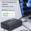 220W GaN Desktop Charger 6-Ports PD 100W USB Type C QC 3.0 Fast Charging Station for IPhone 16 Pro Tablet Macbook Samsung Laptop