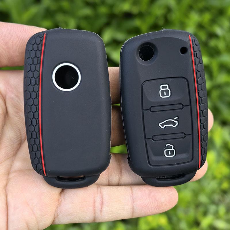 silicone car key cover case for Volkswagen VW polo passat b5 golf4 5 6 jetta tiguan Golf CrossFox Plus Eos Scirocco Beetle