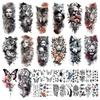 MAYCREATE® Temporary Tattoo for Men Women 34 Sheets Large Arm Band Tattoo Sticker, 3D Realistic Armband Tattoo, Body Half Sleeve Hand Tattoo for Wo