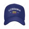 Unisex Baseball Cap Lithuania EST Independence Day Wild Sun Shade Peaked Adjustable Outdoor Caps for Unisex Women