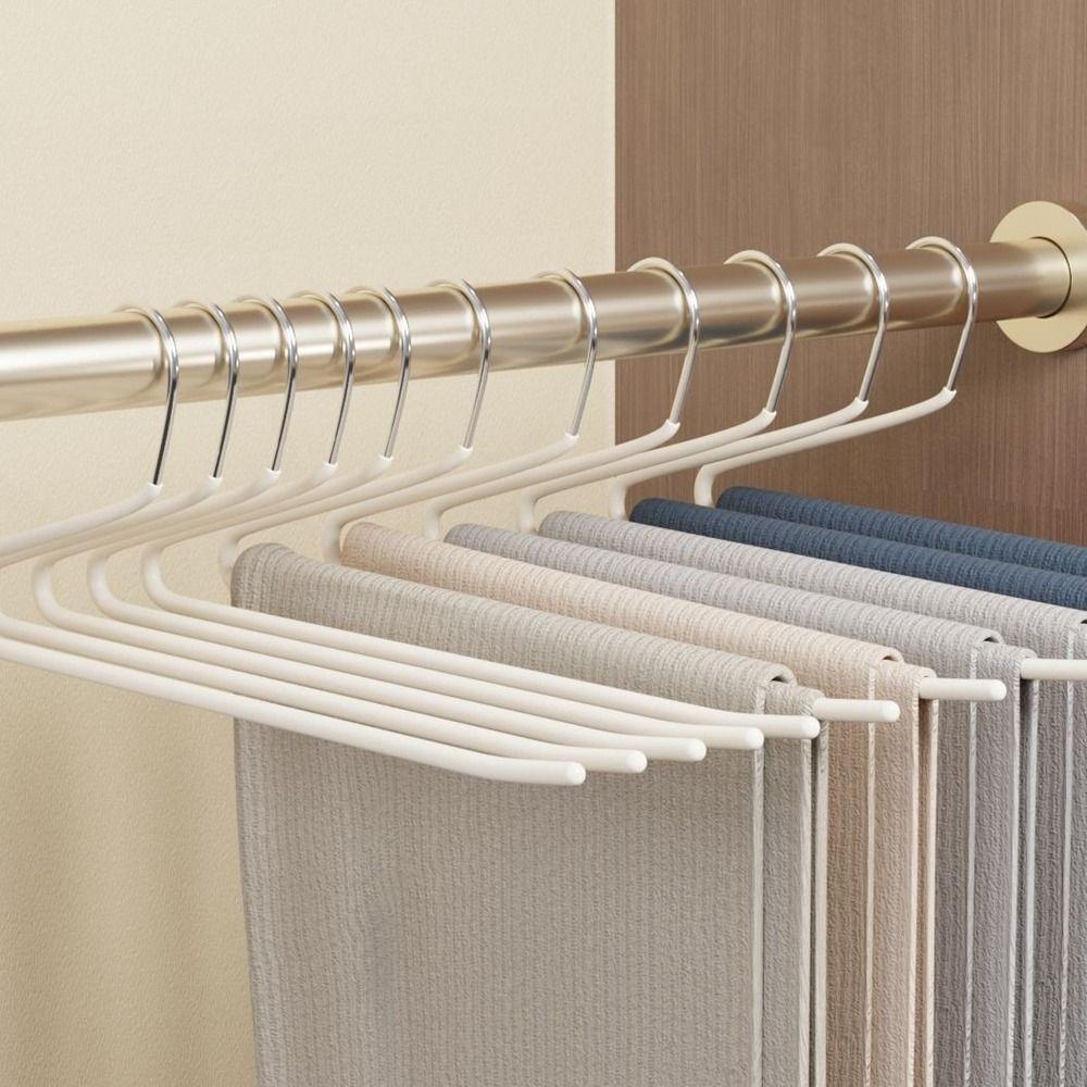 20Pcs Metal Z-Shaped Pant Hangers Anti Slip Pants Rack Sturdy Clothes Hanger Balcony
