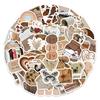 10/30/50pcs Vintage Brown Aesthetic Graffiti Sticker DIY Laptop Stationery Suitcase Guitar Cute Cartoon Decoraction Sticker Pack