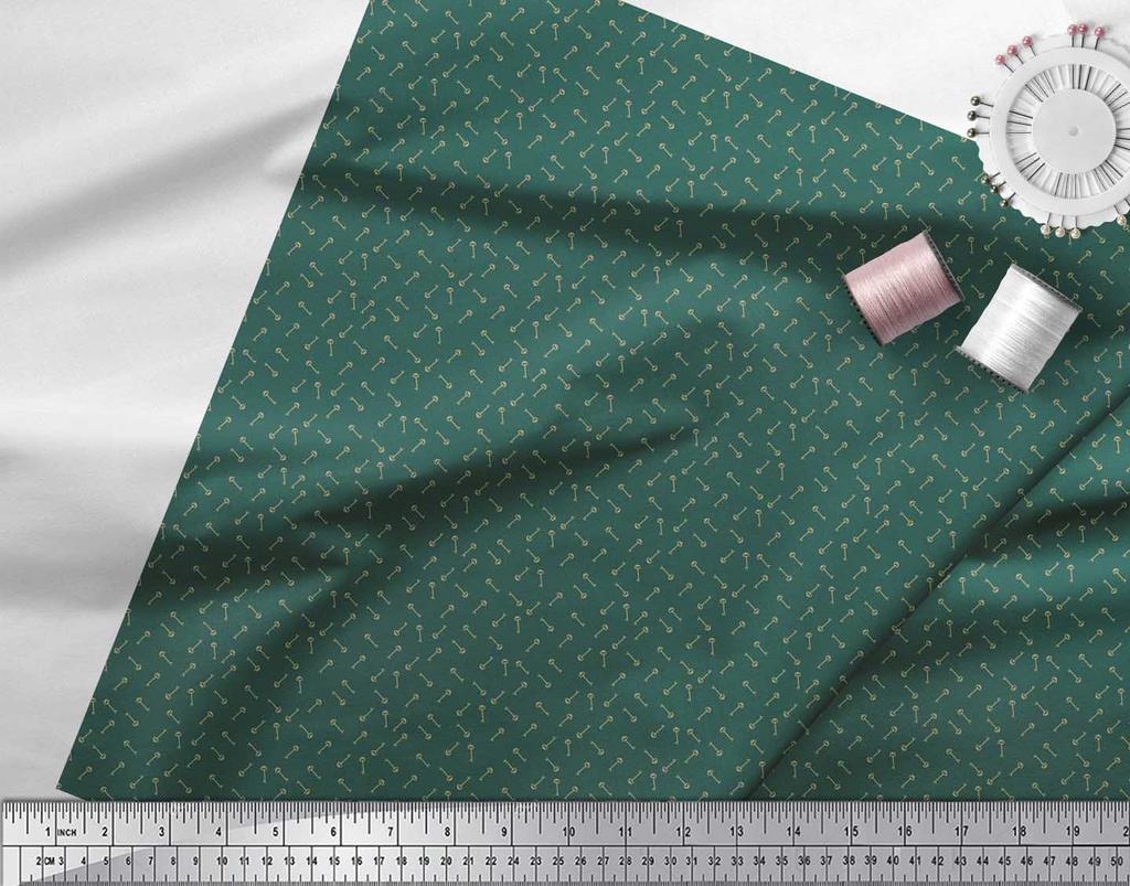 Soimoi Japan Crepe Satin Fabric Key Shirting Fabric Prints By Metre 42 Inch