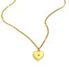 Dreamidea Gold Plated Stainless Steel Heart - Shaped Locket Necklace with Zircon Accent Romantic Jewelry