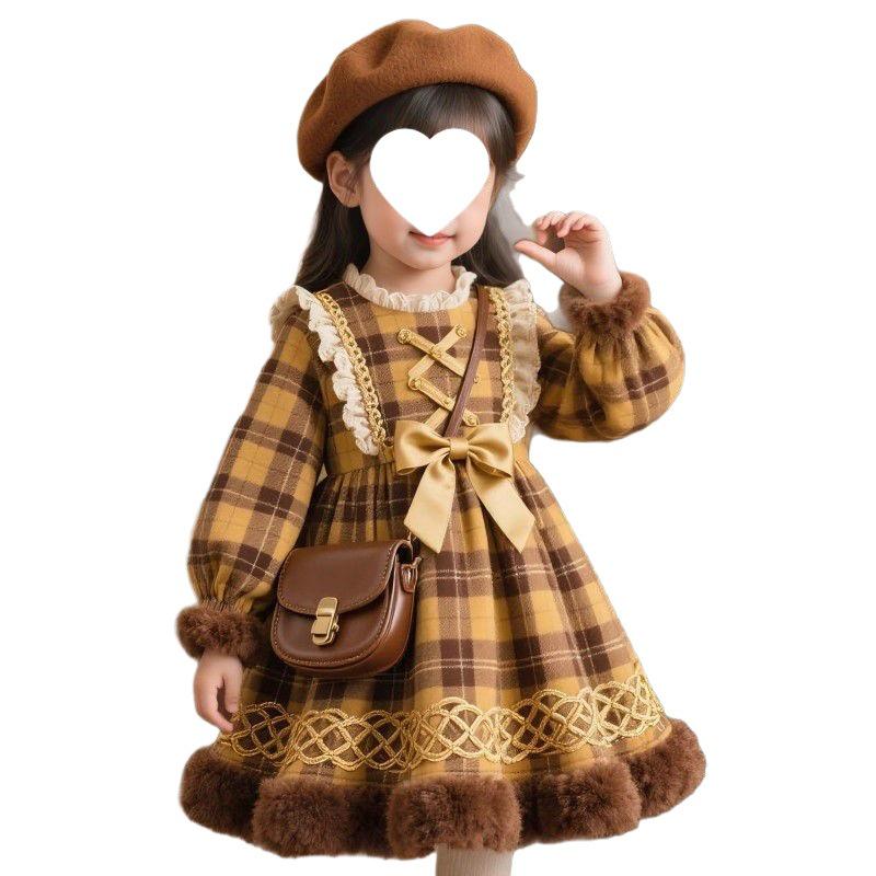 2025 Autumn/Winter Stylish Lolita Birthday Gown for Little Girls