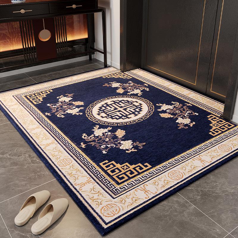VIKAMA Crystal Velvet Entrance Door Carpet, Entrance Foot Mat, Door Rug Living Room Blanket, Anti-Slip Door Mat, Home Decoration