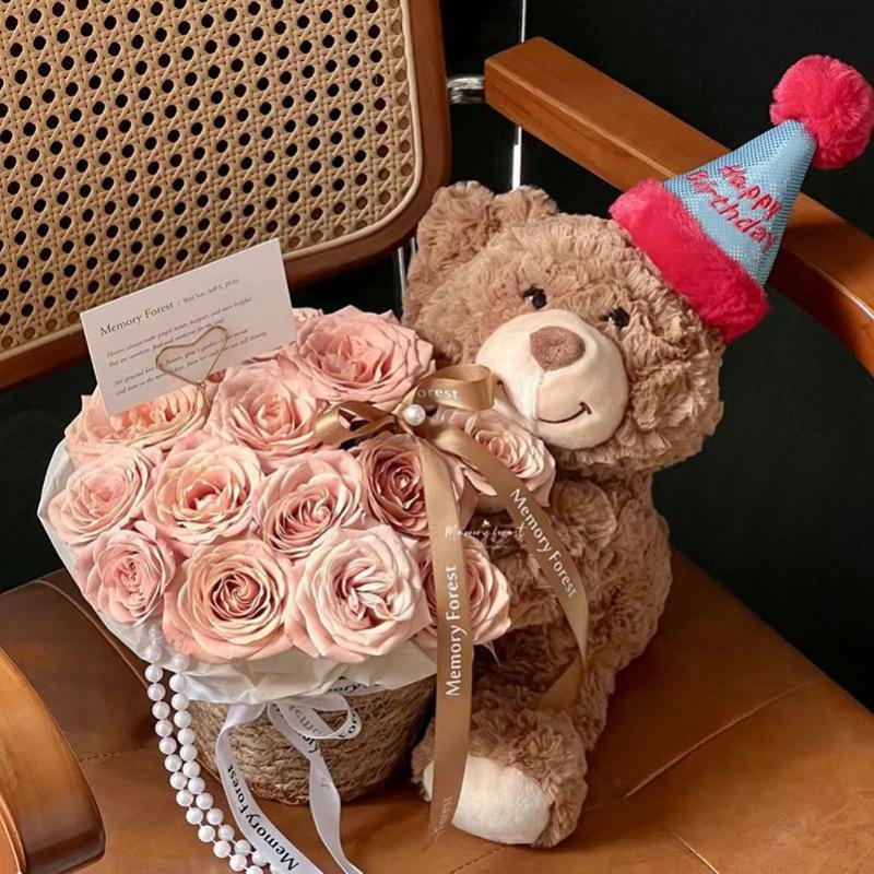 Birthday Bouquet: Scented Soap Flower, Teddy