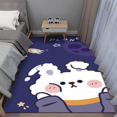 Teppich Schlafzimmer Bettdecke Mädchen Cartoon Niedlich Langer Streifen Schmutzabweisend Couchtischdecke Zimmer Erker Balkon Fußmatte