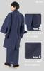 Kimono for Japanese clothing cotton navy [Aiai] men, 3-piece set, ensemble, tsumugi, men's kimono, men's kimono, M,