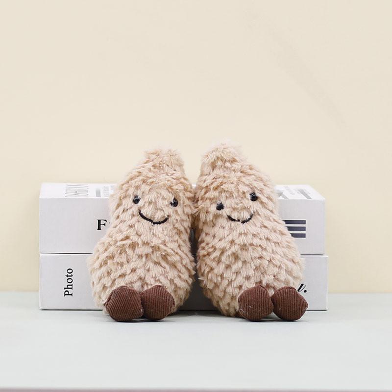 Soft Charismatic Plush Peanut Keychain Accessory With Appealing Color And Design For Everyone