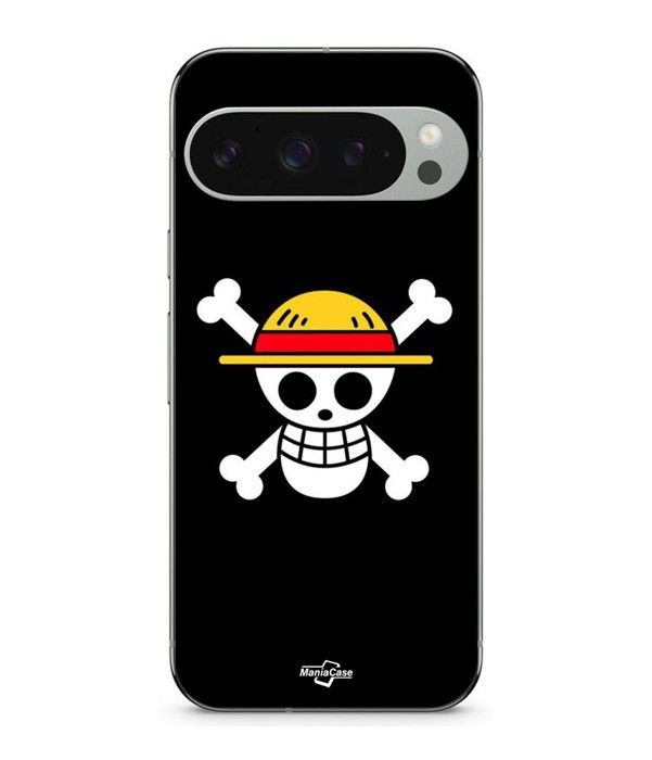 Coque - Maniacase - Google Pixel 9 Pro - Drapeau One Piece - Silicone - Souple noir