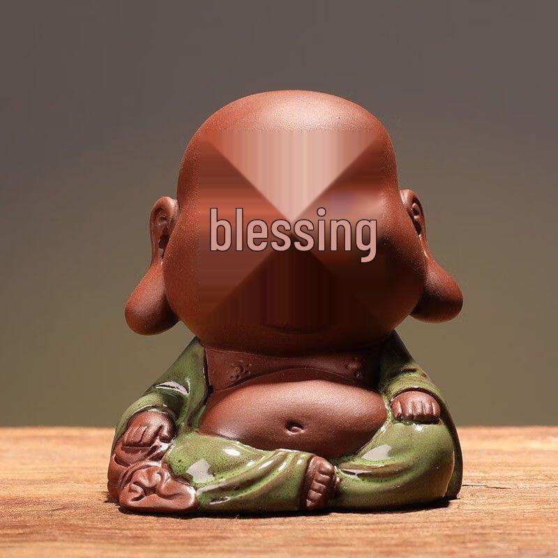 Happy Maitreya Purple Clay Tea Pet