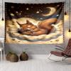 Squirrel Dreams Under Moonlight Tapestry, Unique Design Tapestry, Wall Decor for Bedroom,Livingroom, Playroom,Heartwarming Fan Holiday Gifts