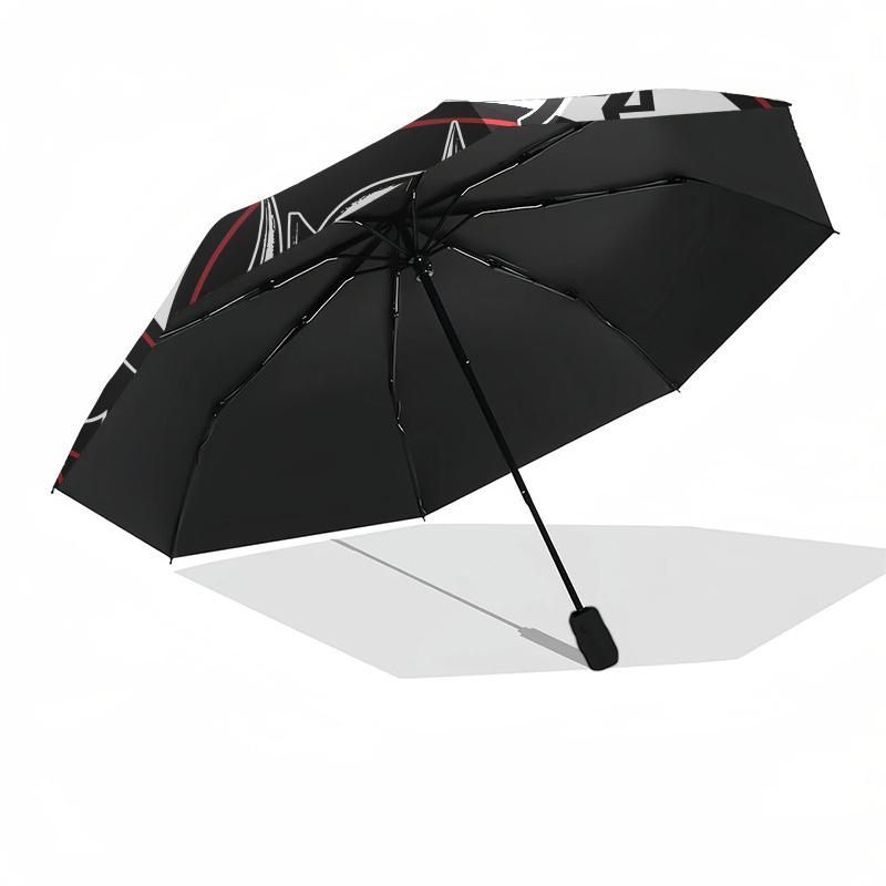 1pc Motorhead Logo Automatic Umbrella | Portable Foldable 8-Rib Manual Open, Cute Halloween & Christmas Gift for Outdoor, Casual Accessory, Durable Ca