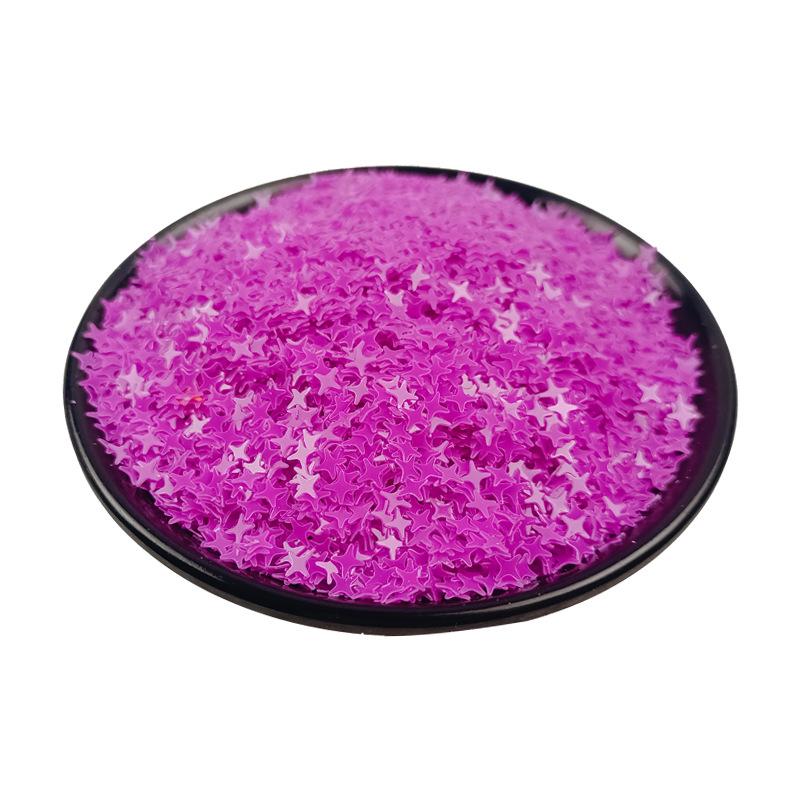 YALEDUO Luminous 4MM Cross Star Sequins, Eight Color Options, Long-Lasting Four-Pointed Star Design