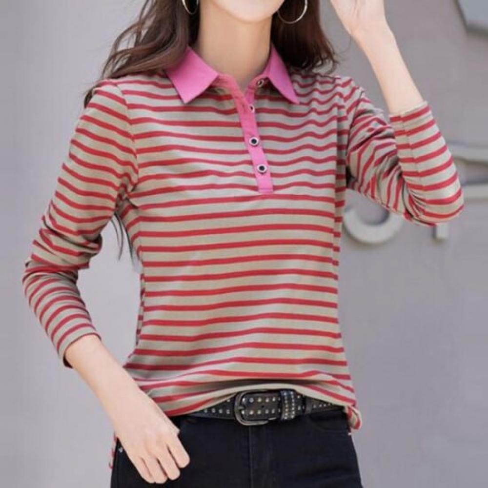 Navava Men S caSual STripe BuTTon Down Long Sleeve T ShirT nT2892