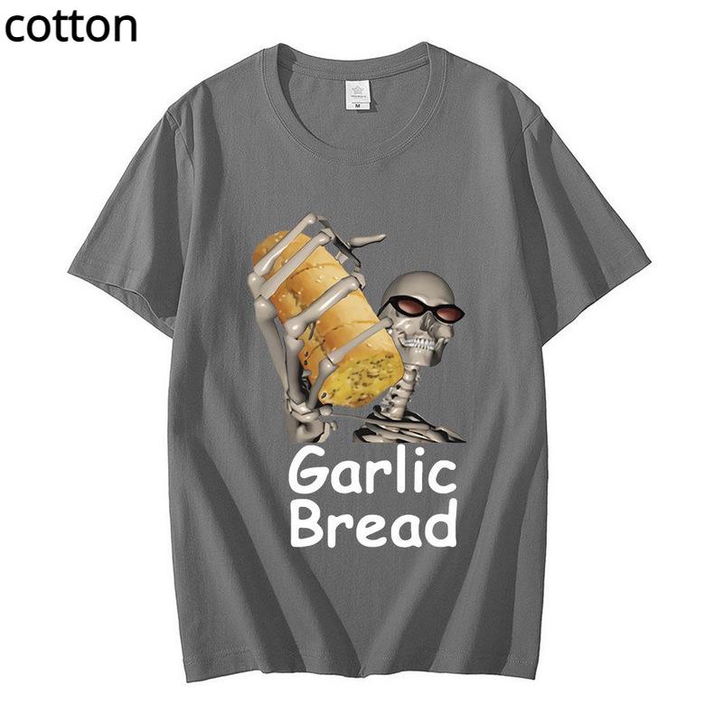 Vitlöksbröd Herr T-shirt Grafisk Vintage Bomulls T-shirt Herr- Och Dam Kortärmad Trend