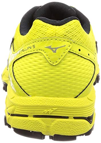 Mizuno Wave Mujin 5 Running Shoes, Black/Light Gray/Yellow, Size 23.0 cm, 2E