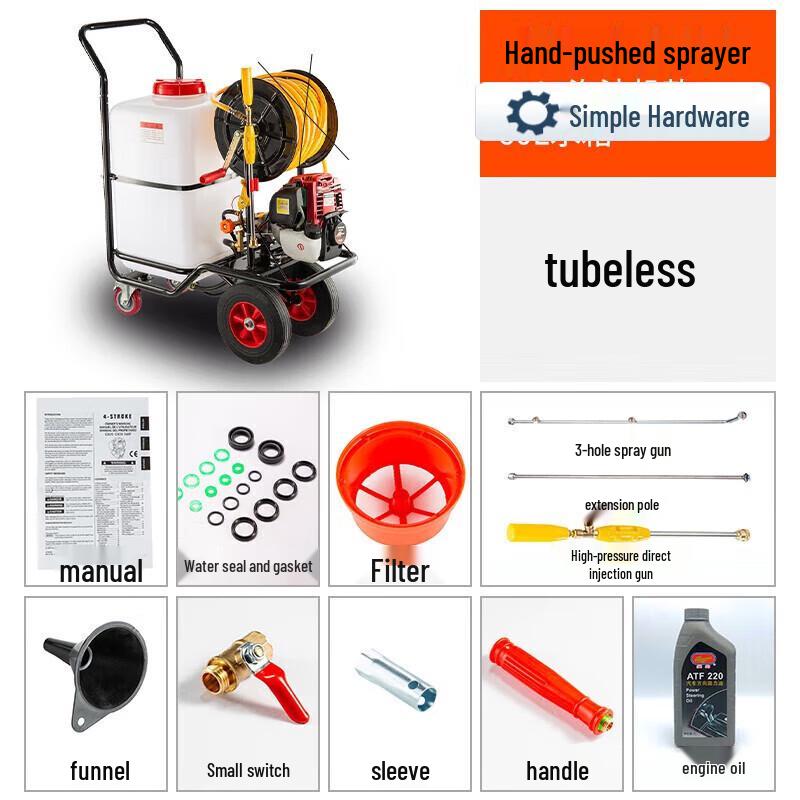 Four-Stroke Gasoline High-Pressure Agricultural Sprayer CN plug (adapter included)