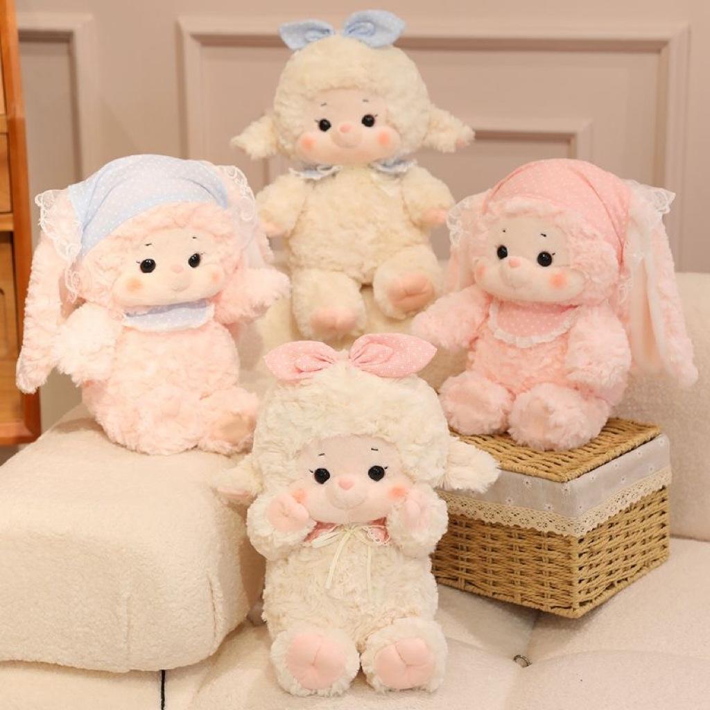 Fairy Tale Series Animal Dolls Cute Plush Toys Meow Sheep Meow Rabbit Doll Throw Pillow Rag Doll Birthday Gift