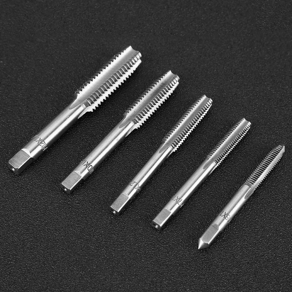 12 stücke M6M12 Schraube Mutter Gewinde Wasserhähne Stirbt Mit Schlüssel Griff Hand Tool Kit