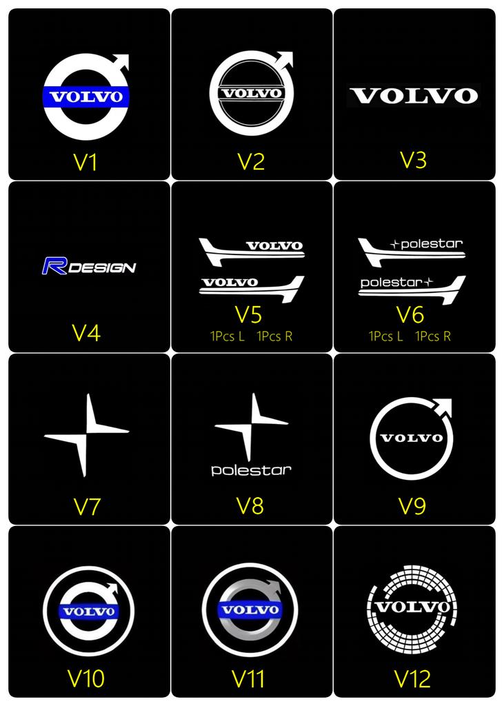 2 Stück Auto Türleuchte LED Willkommen Laser Projektor Logo Lampe Hintergrundbeleuchtung Für Volvo Rdesign V50 S60 XC60 S40 XC40 XC90 V6 Zubehör