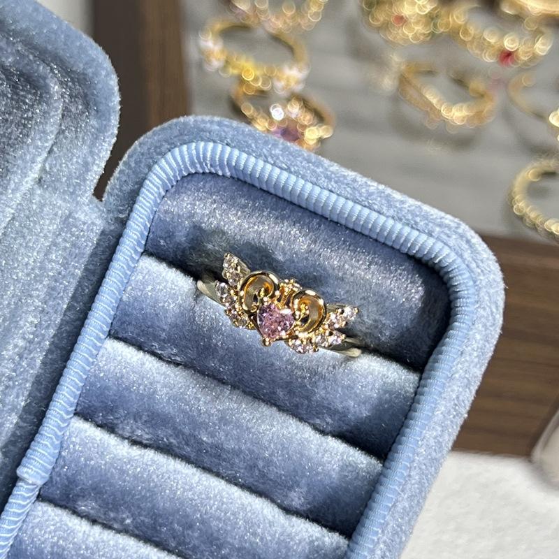 Temperament Versatile Color Butterfly Enamel Ring Women's New Light Luxury Retro Fashion Niche Design Fashion Ring