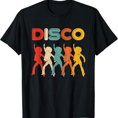 Tričko s tématikou disco 70. let, vintage, retro, na tanec