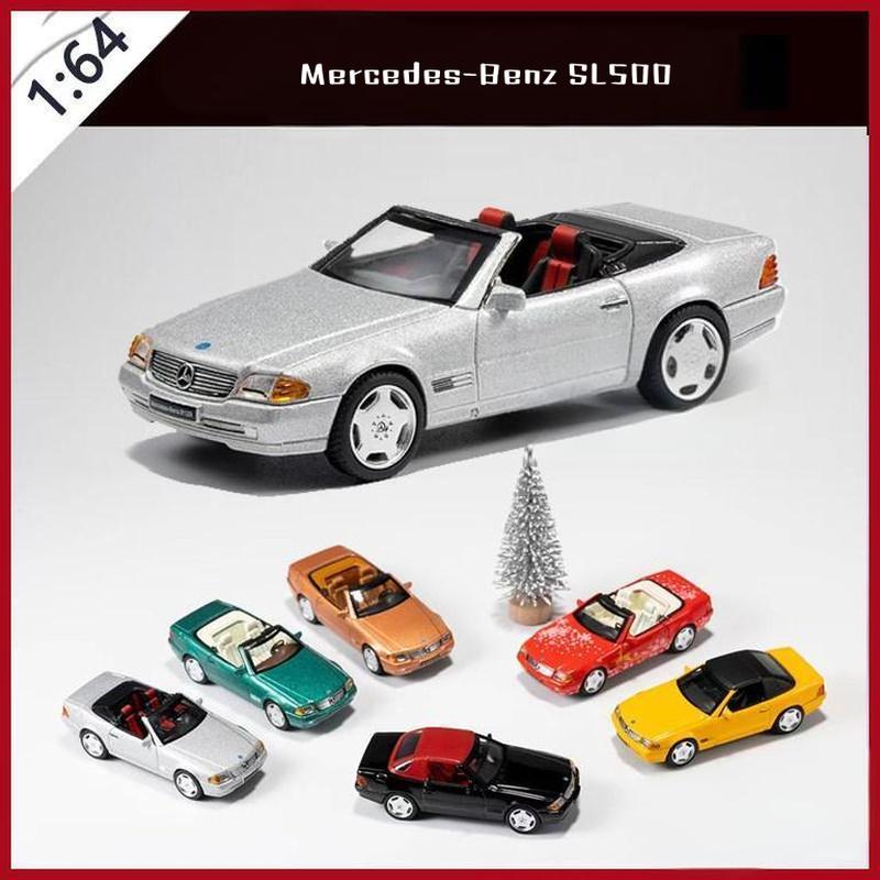AAN1 1:64 Mercedes-Benz SL500 Supercar Convertible Alloy Car Diecasts & Toy Vehicles Car Model Miniature Scale Model Car For Children