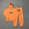 Corteiz Classic Series Ship Print Logo Thin Plush Loop Hooded Sweater, Trendy Men's and Women's Casual Sweatpants