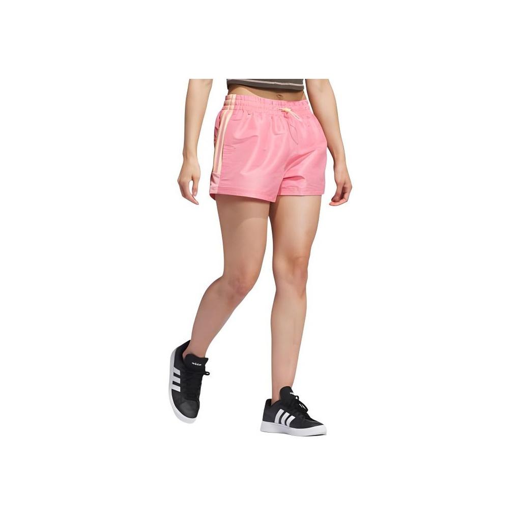 Adidas Lace-Up Low Waist Loose Fit Three-Quarter Casual Shorts Women Shorts Pink JF6633