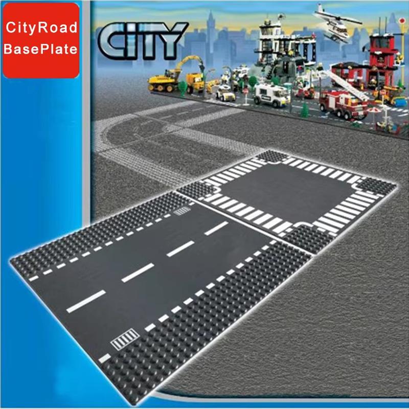 Non-Toxic Classic Building Blocks Base Plate City Street View Traffic Road Figures Construction Toys Bricks Plastic Parts Base Plate Gifts