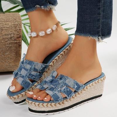 Sandalias de cuña con tacón de cuña para mujer, sandalias serpentinas de verano, nuevas sandalias de fiesta, zapatos de plataforma, sandalias