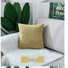 Elastic Velvet Square Lumbar Cushion Cover, 40x40 cm, Removable & Washable for All Seasons