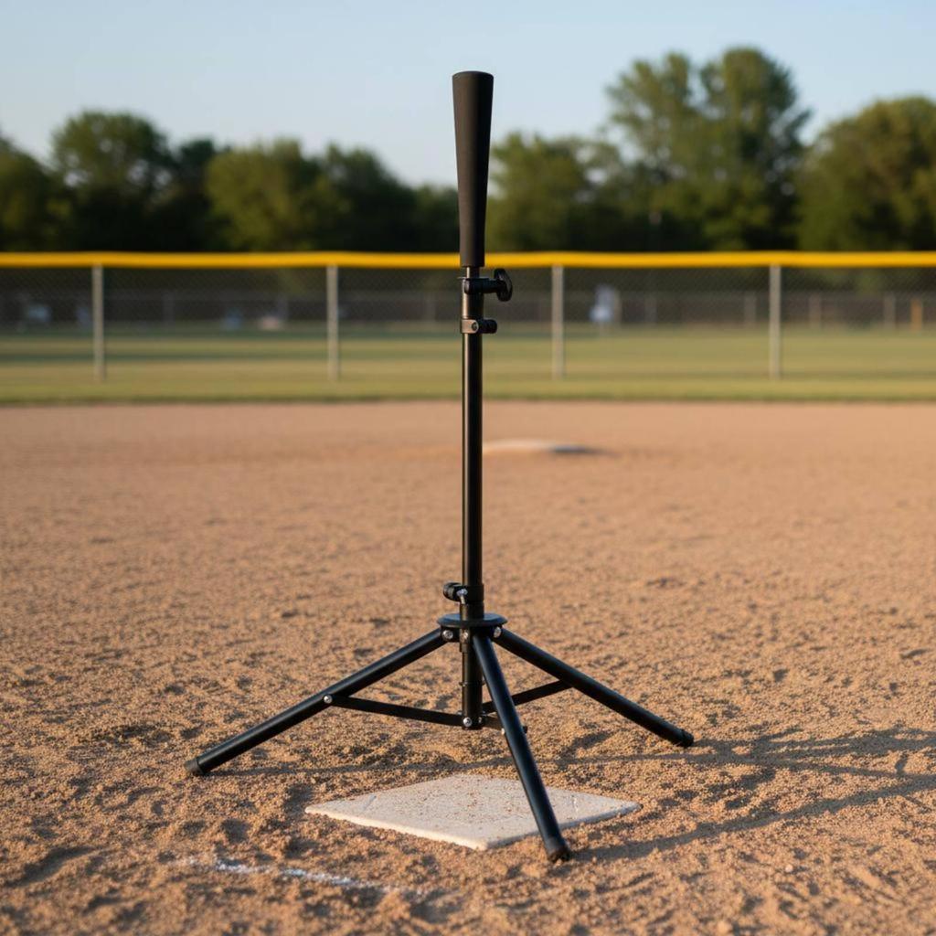 Tripod Batting Tee Foldable Adjustable Baseball Training Stand for