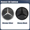 Car Front Grill Logo Light Mirror Face LED Badge For Mercedes Benz 08-14 B-Class W245 B180 C-Class W204 C200 C250 C300 GLK-Class