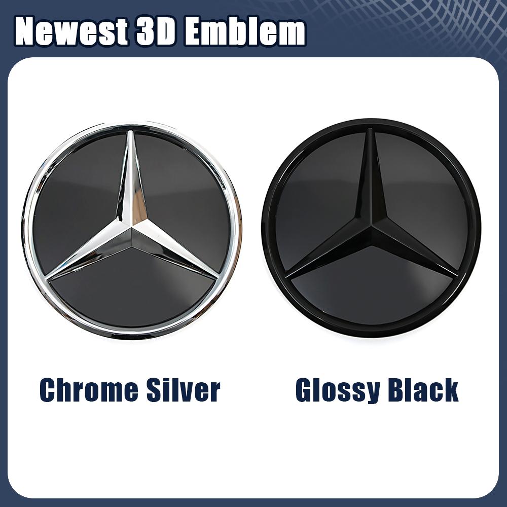 Car Front Grill Logo Light Mirror Face LED Badge For Mercedes Benz 08-14 B-Class W245 B180 C-Class W204 C200 C250 C300 GLK-Class