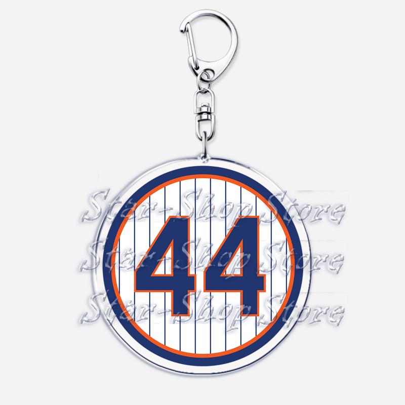 Popular Baseball Jersey Player Number Keychains for Accessories Bag New York Sports Keyrings Jewelry Friends Fans Gifts