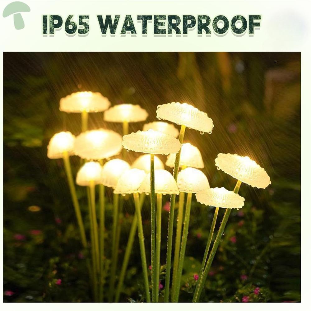 6-heads Solar LED Jellyfish Sway Lights Garden Decor Waterproof Outdoor Solar Pathway Light for Patio Balcony Yard Flowerbed