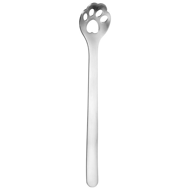 Creative Cat Paw 304 Stainless Steel Spoon - Perfect for Coffee, Ice Cream, and Desserts.