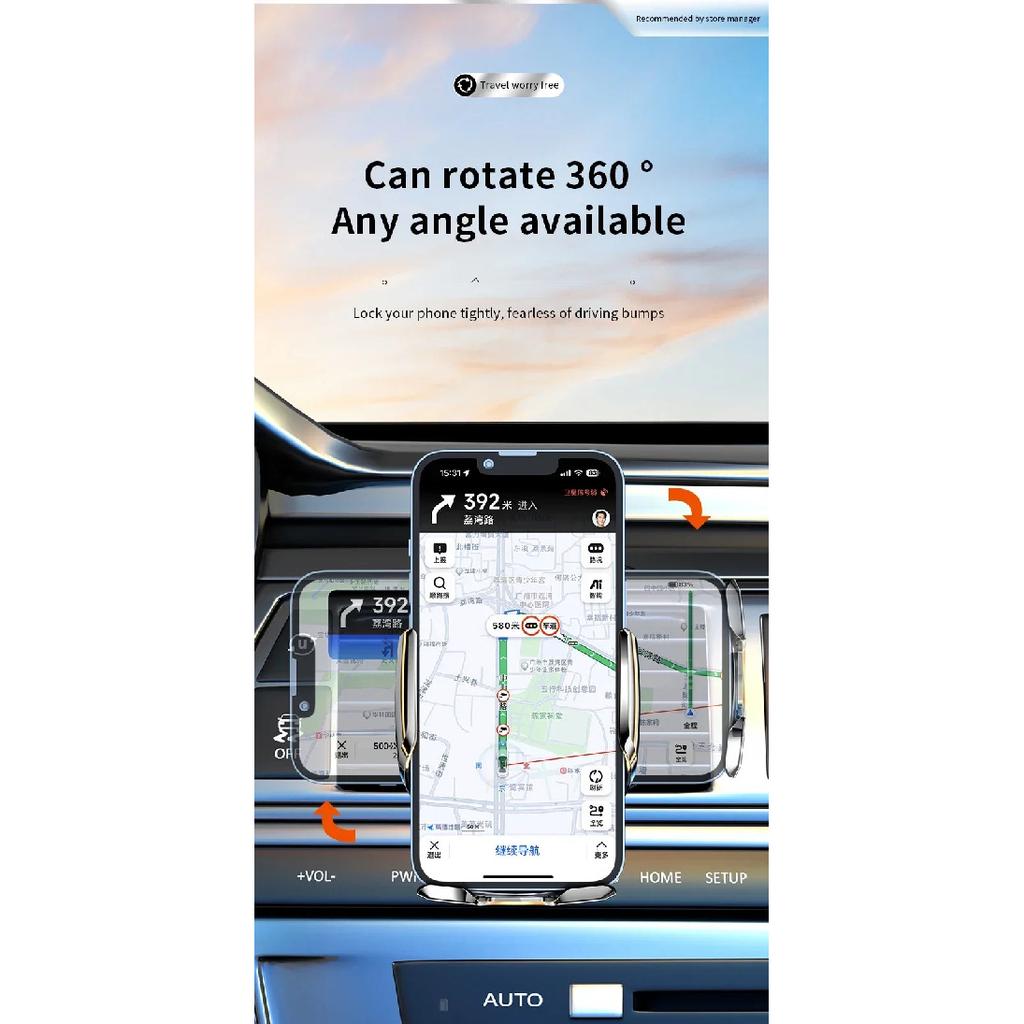 Car Wireless Charger Automatic Car Phone Holder Infrared Induction for iPhone 14 13 12 Xiaomi Samsung 15W Fast Charging Station