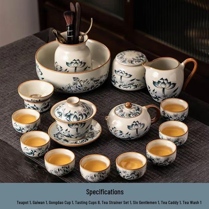 Chaxun Ru Kiln Lotus Kung Fu Tea Set